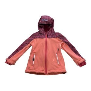 Crivit Toddler Girls Softshell Full Zip Hooded Jacket Pink Sz 2-4 YRS Outerwear